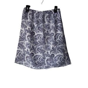 Fair Indigo Skirt Womens 8 Purple Paisley 100% Silk Midi Whimsigoth Boho